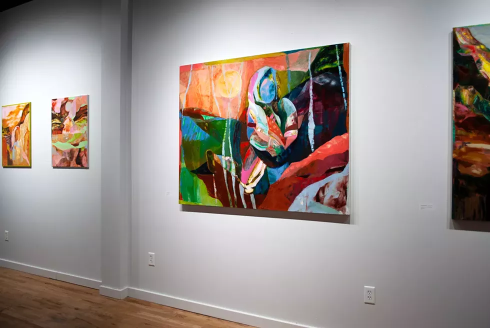 Michelle Silver, dichotomia (installation view), 2023. Oil paint on stretched linen and canvas.