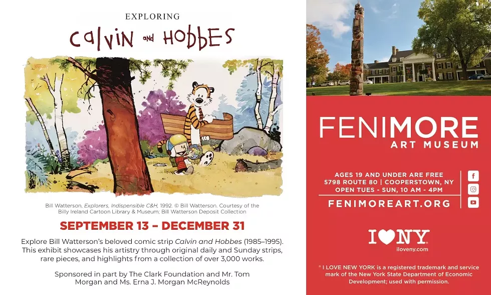 Exploring Calvin and Hobbes, September 13 &ndash; December 31, 2025, Fenimore Art Museum