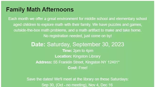 Image: Family Math Afternoons