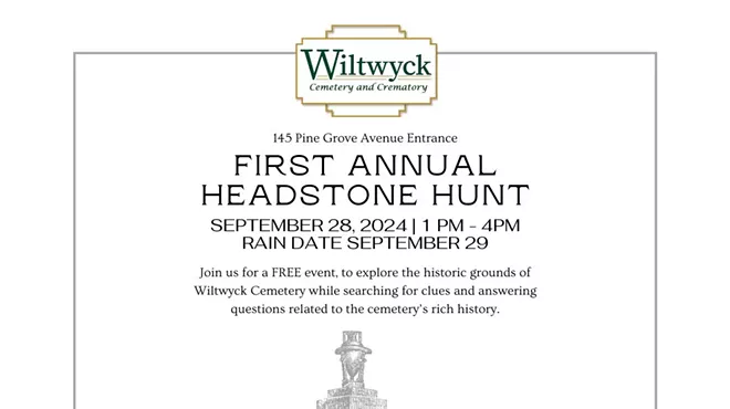 Image: First Annual Wiltwyck Cemetery Headstone Hunt