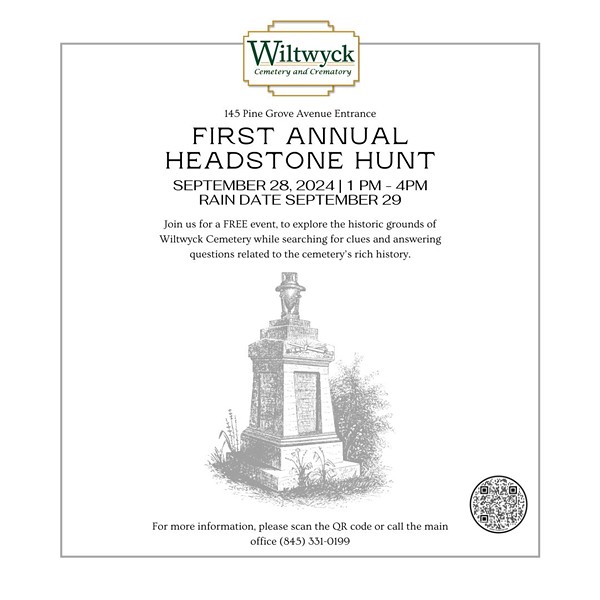 First Annual Wiltwyck Cemetery Headstone Hunt