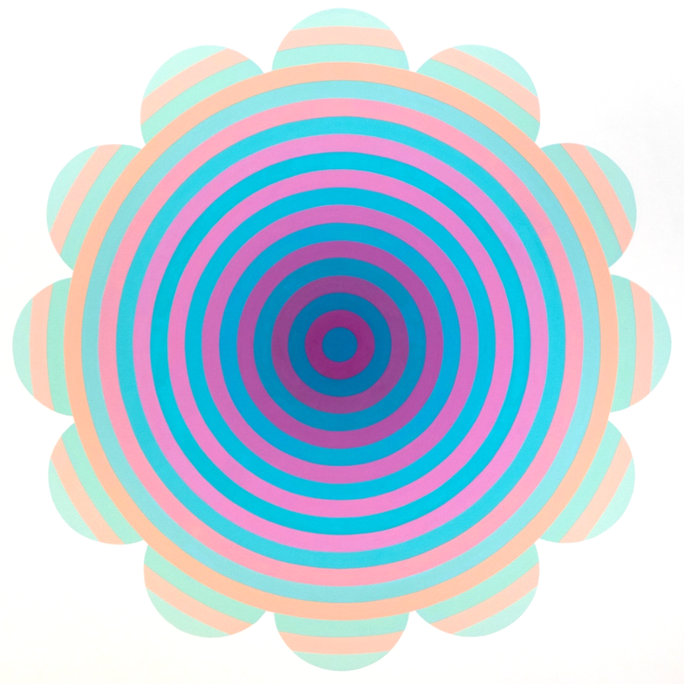 Bloom, 2024, acrylic on canvas, 40 x 40 in