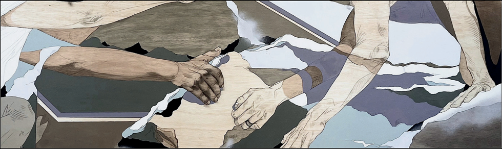 Detail of Between Us (There are mountains), Lindsey A. Wolkowicz, 2025