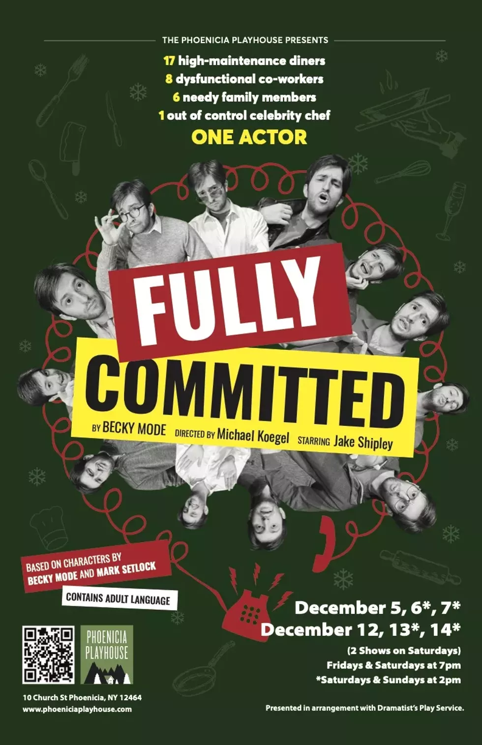 "Fully Committed" at the Phoenicia Playhouse