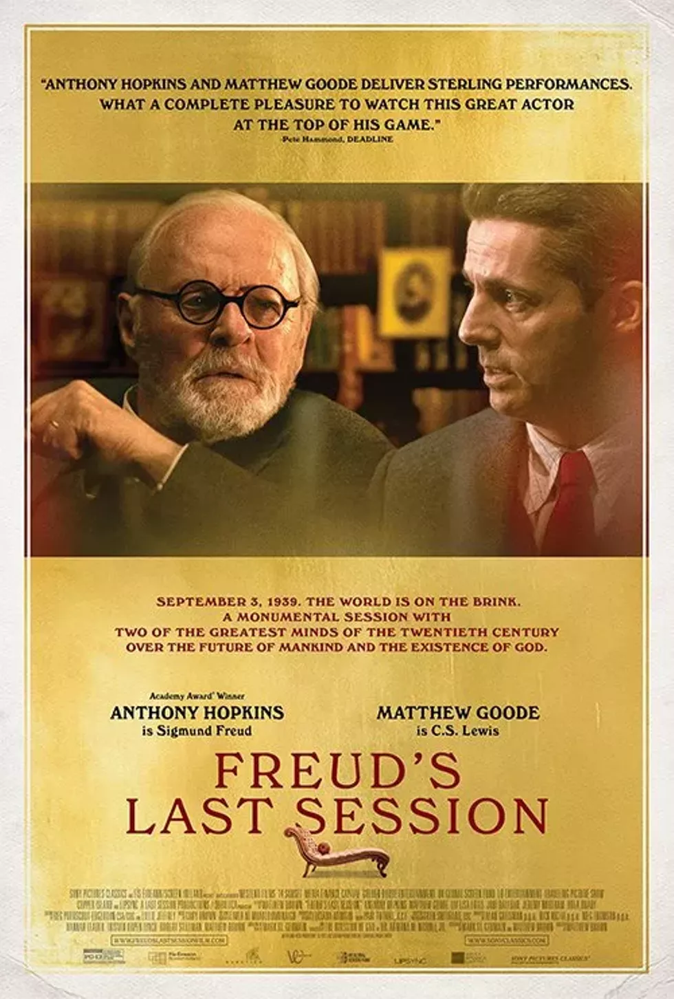 one-time-only screening of Freud's Last Session to benefit  GBPT and the Triplex.