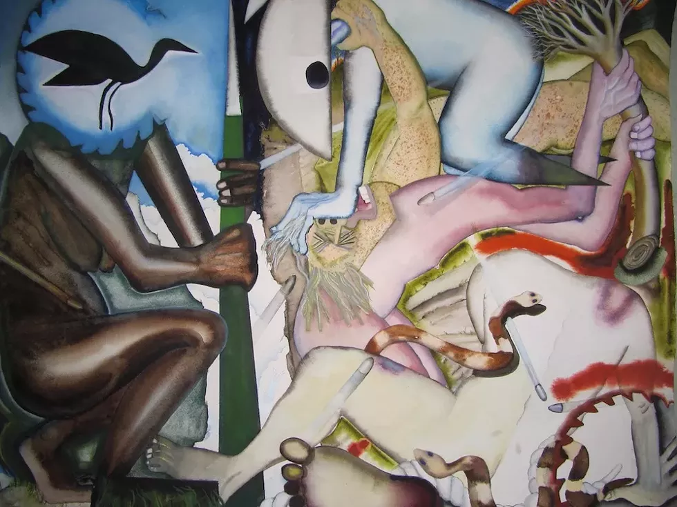 1850 This is Unfinished Business, 2019, 22&rdquo; x 30&rdquo;, watercolor