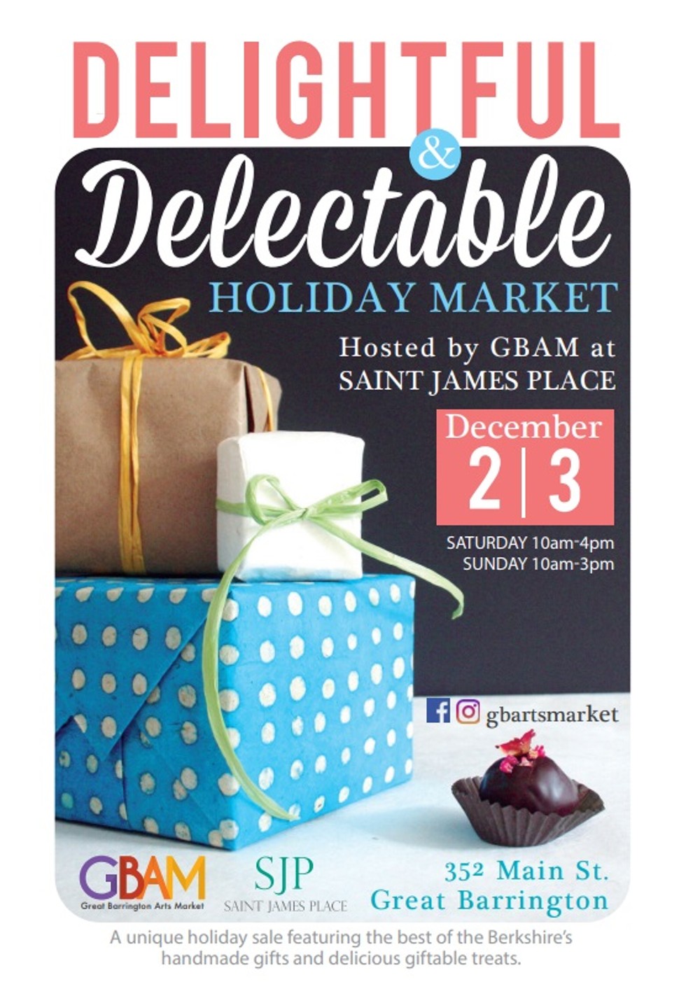Great Barrington Arts Market - Delightful and Delectable Holiday Market- Dec 2 and Dec 3