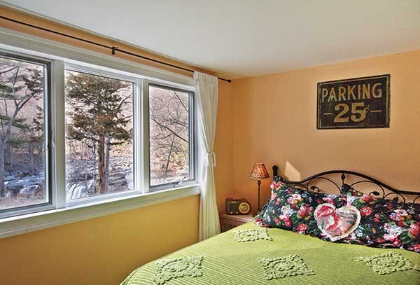 Guest room with view of the falls.