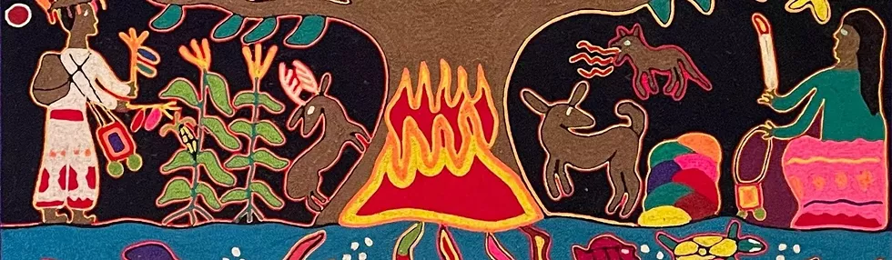 Wixarika yarn painting