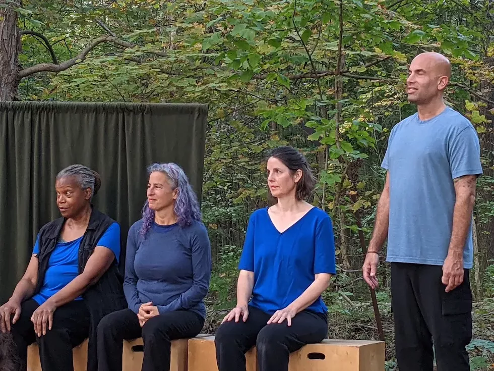 Hudson River Playback actors at Rail Trail Cafe