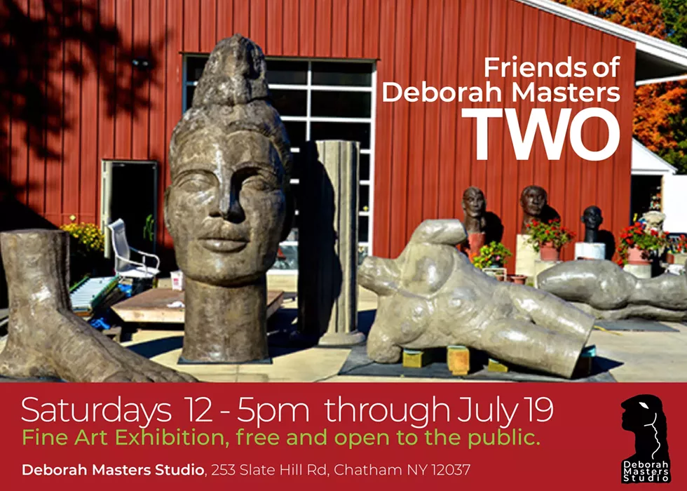 Front view of studio with "7 Artifacts" (now permanently installed at Kinderhook Farm)