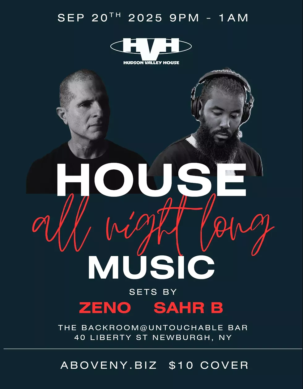 HVH House Music 9-20-25 flyer
