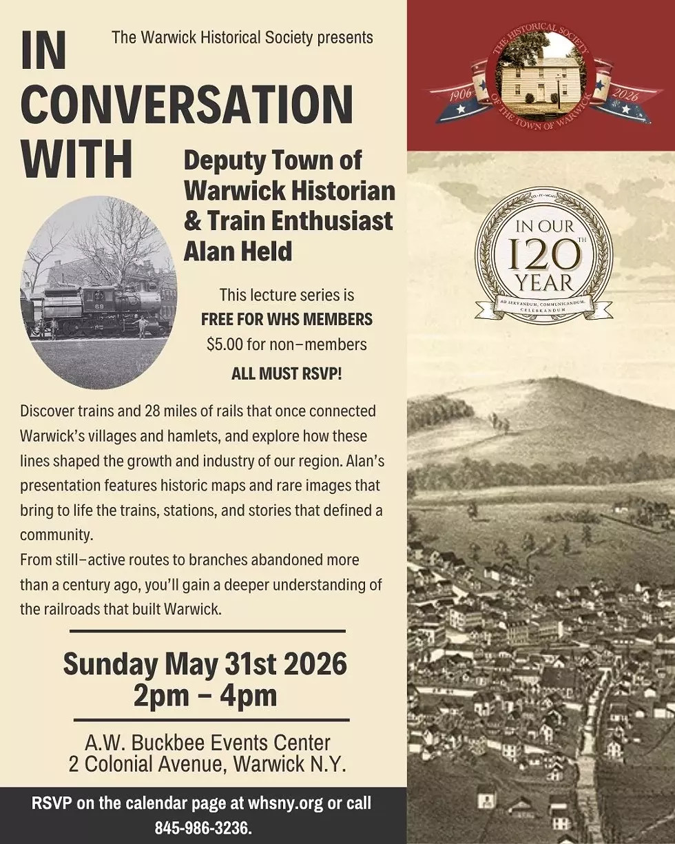 Railroad talk with The Warwick Historical Society
