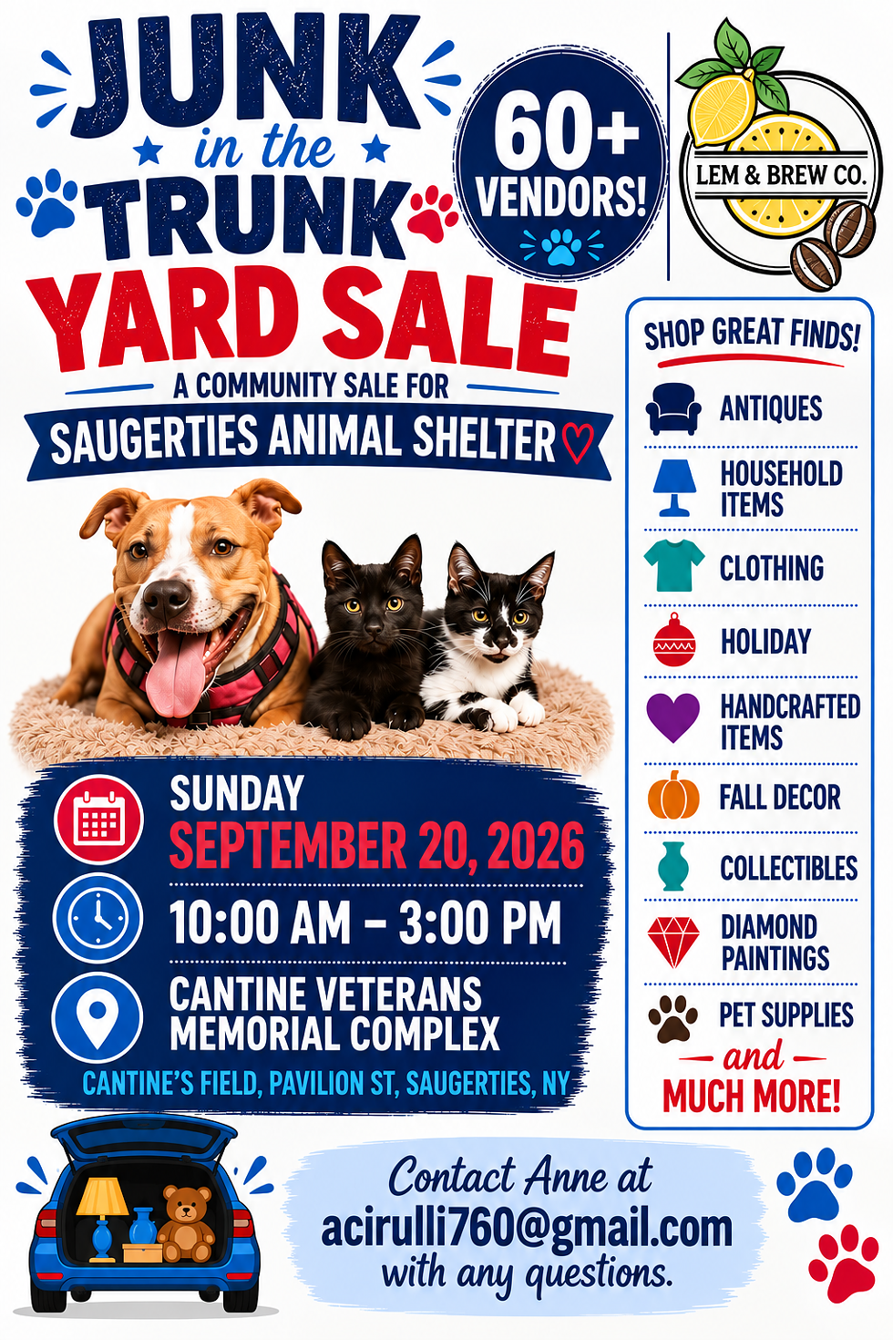 Junk in the Trunk Yard Sale-60+ Vendors