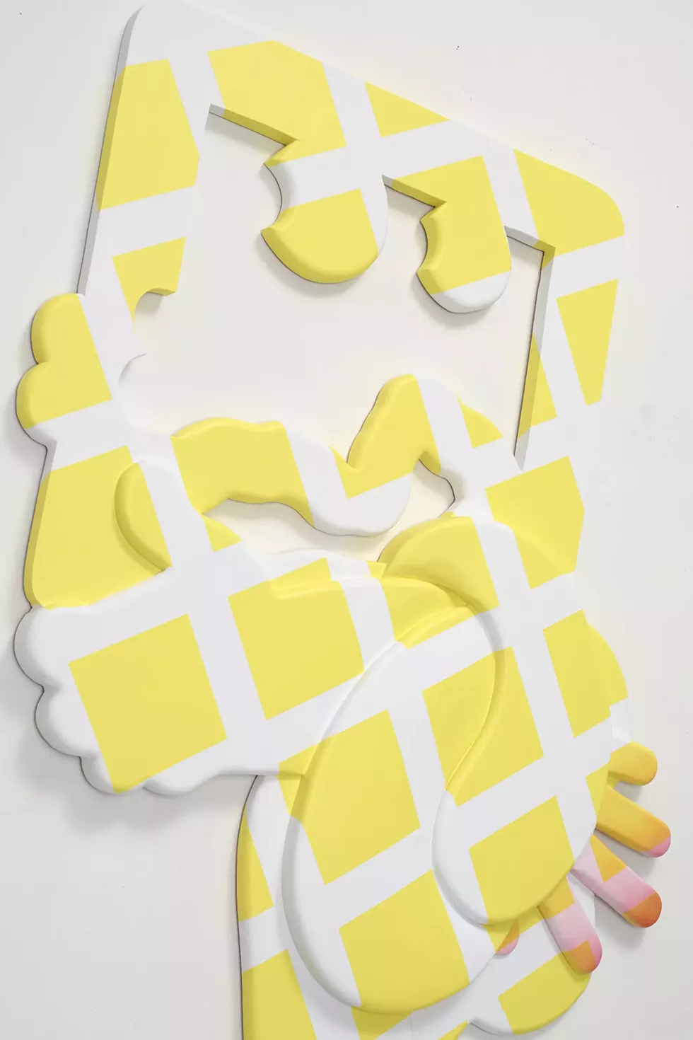 KC Crow Maddux, Smiley, (detail) 2022, MDF, paint