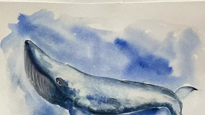 Image: Kids Intro to Watercolor Class: Painting a Blue Whale with Shanna