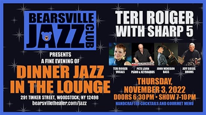 LIVE Jazz at Bearsville Theater w/Teri Roiger with Sharp 5