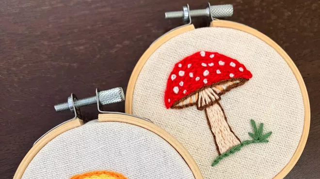 Image: Marvelous Mushroom Embroidery Class