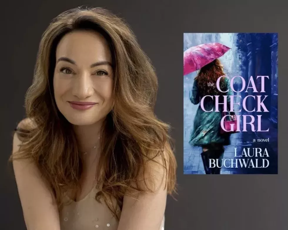 Author Laura Buchwald with her book, "The Coat Check Girl"