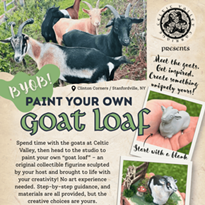 Image: Meet the Goats & Paint your own Goat Loaf collectible original sculpture!