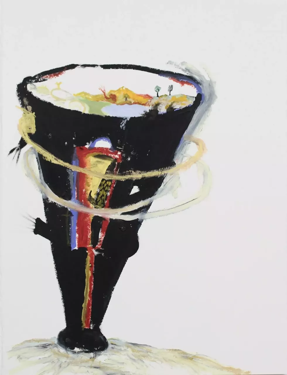 megaphone_extracting_a_landscape.donjohnson._oil_stick_on_paper.22x30.webp