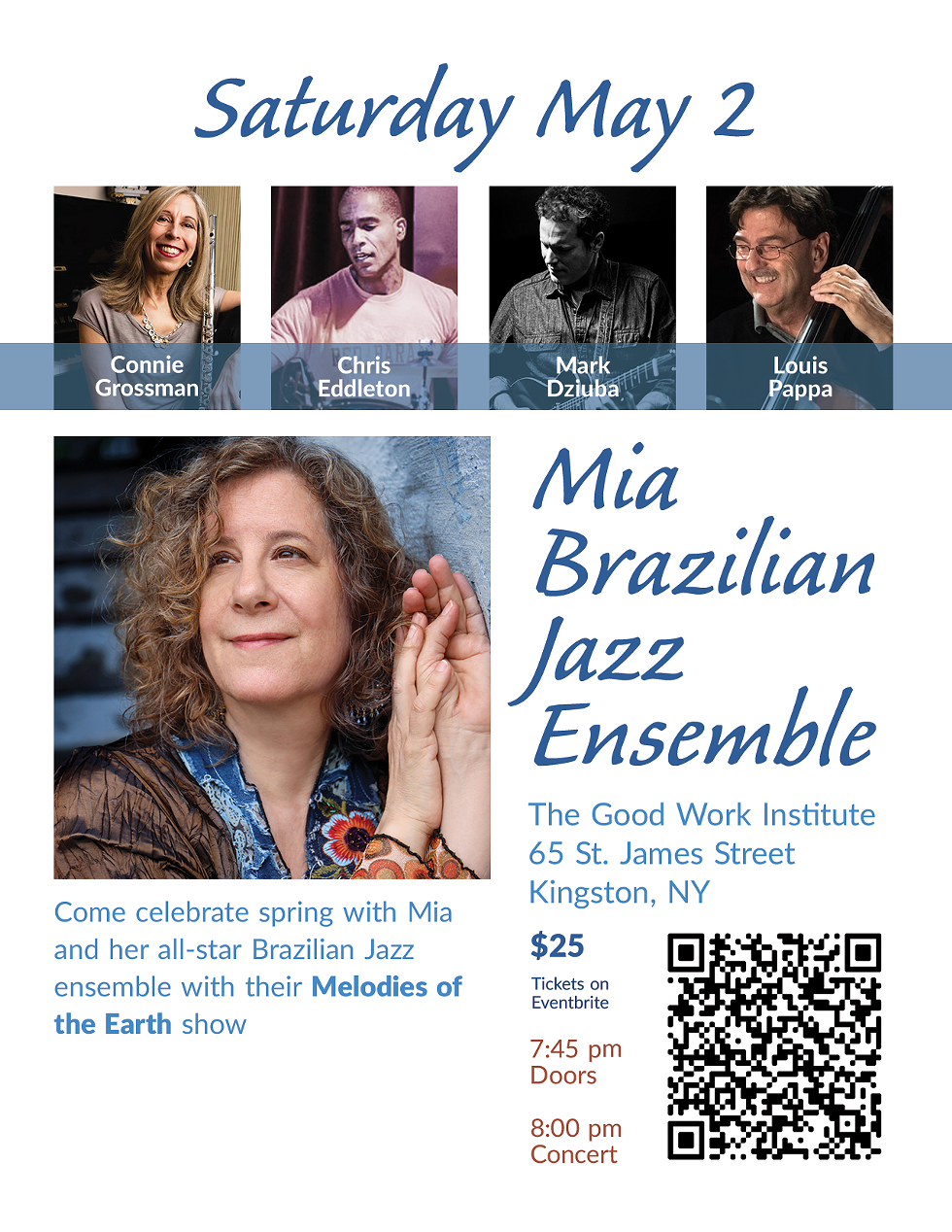 Mia Brazilian Jazz Ensemble - May 2 2026 - Good Work Institute