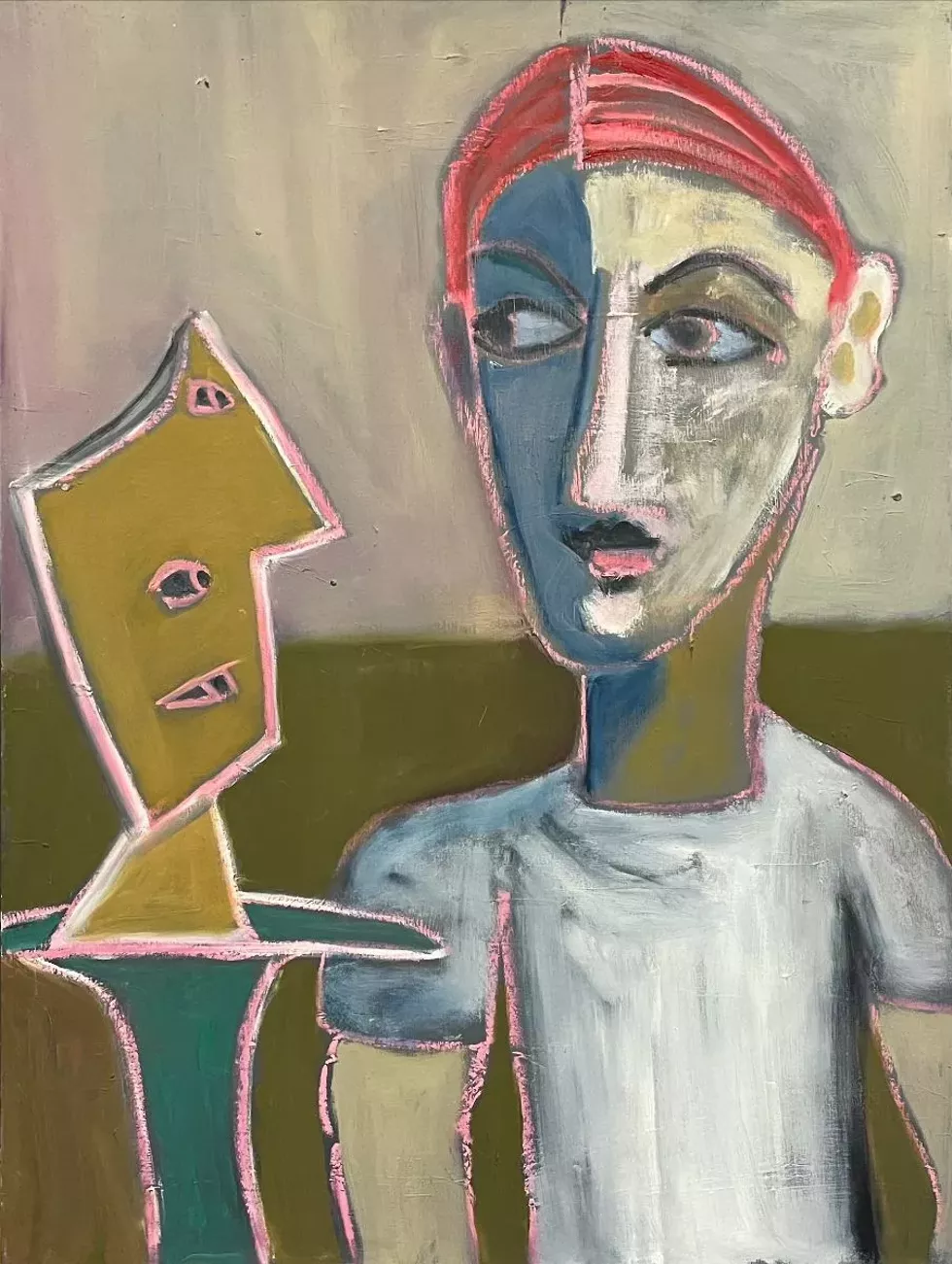 Untitled, Michael Linday-Hogg, oil on wood, 24 x 18