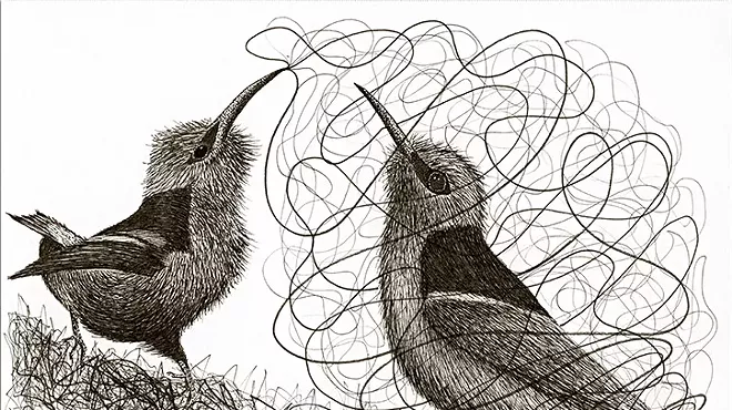 Image: Morgan J. Burns: "Plumage and Portals" March 4-27, 2022