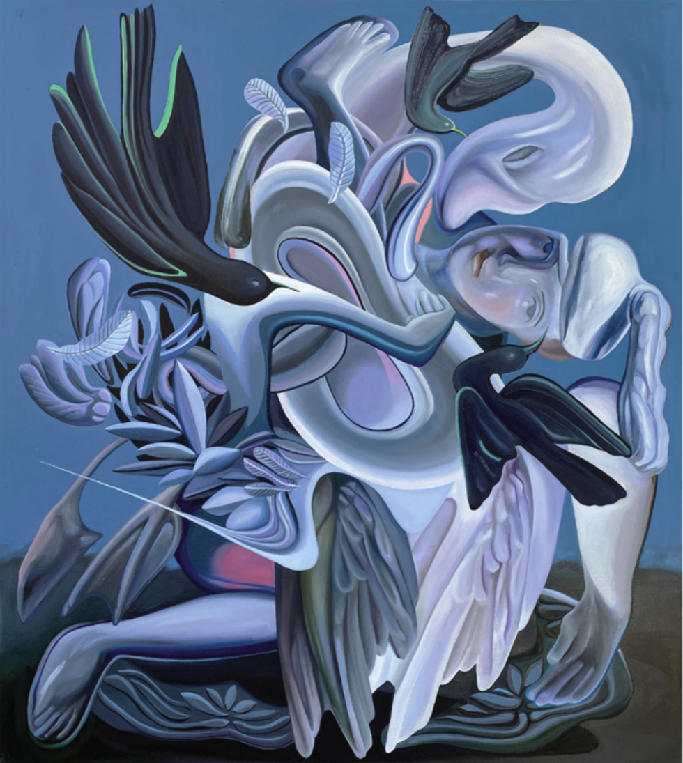Witnesses (Leda), Audrey Francis, oil on canvas, 2021