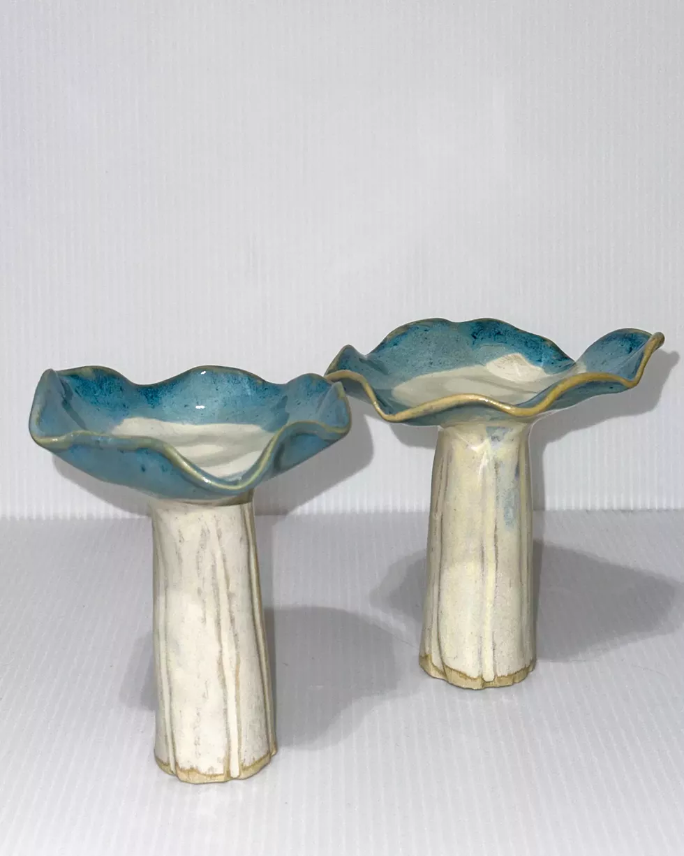Mushroom Inspired Ceramic Candle holders