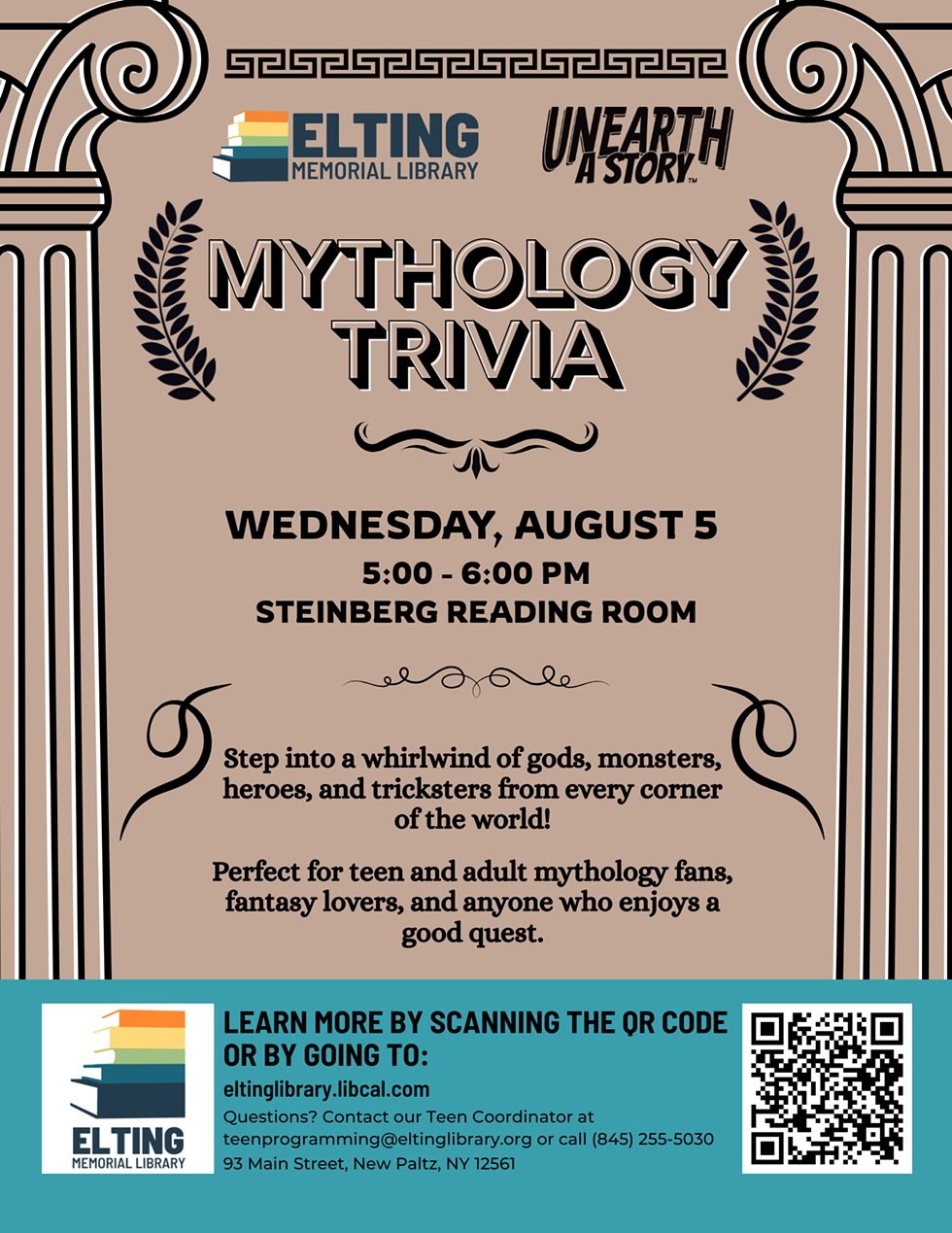 Join us for mythology trivia night at Elting Library!