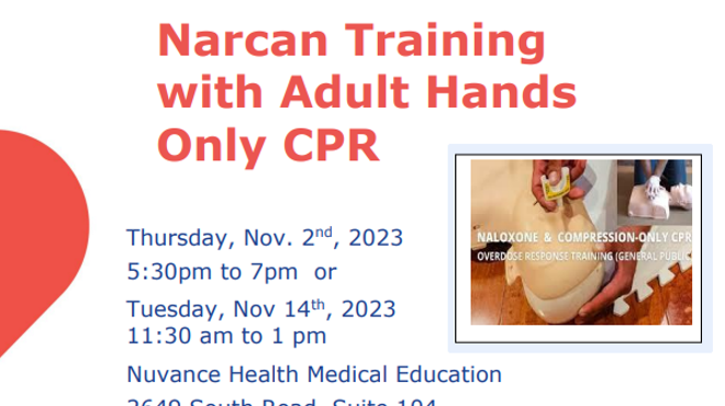 Image: Narcan Training with Adult Hands Only CPR