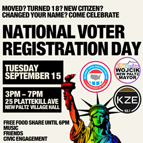 Image: National Voter Registration Day in New Paltz
