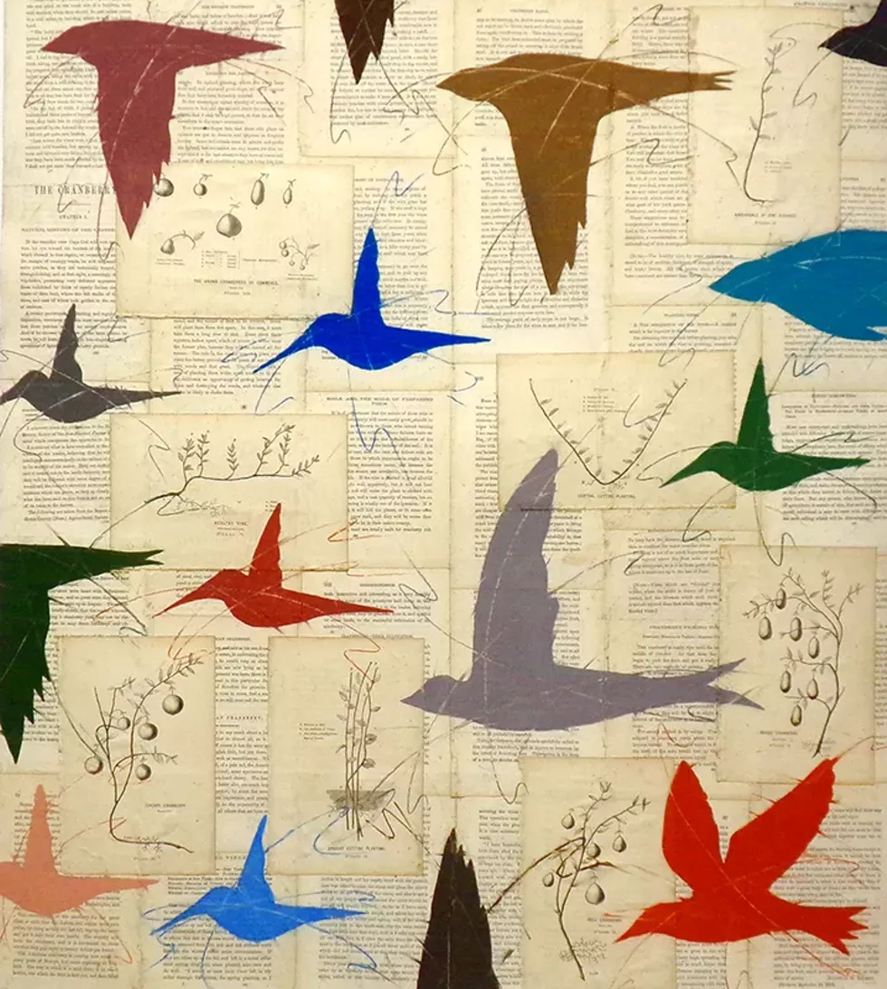 "Cranberry Bright Birds" by Louise Laplante, 2019