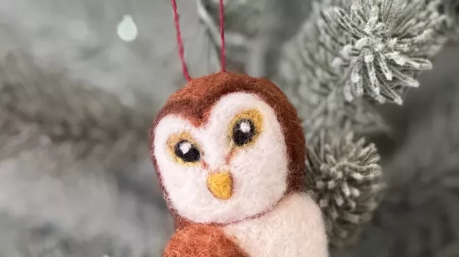 Image: Needle Felted Ornaments Holiday Workshop