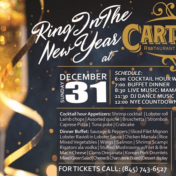 New Year's Eve GALA at Carter's Restaurant in Beacon