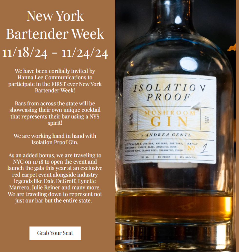 New York Bartender Week, 11/18/24 - 11/24/24