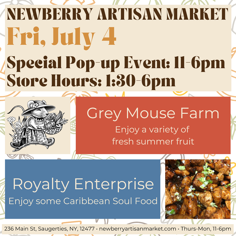 Newberry Artisan Market  &bull; Special Pop-up Event: Fri, Jul 4, 11-6pm