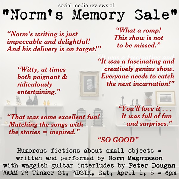 Reviews of "Norm's Memory Sale" with Peter Dougan