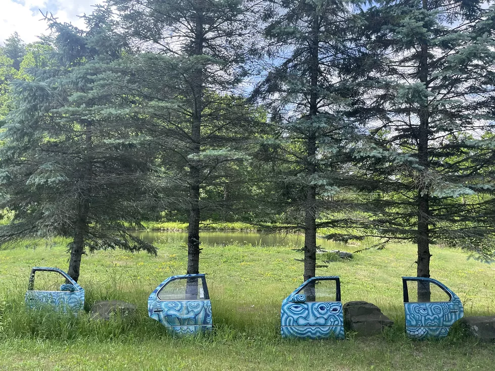 Outdoor art installation at Human connection Arts Center