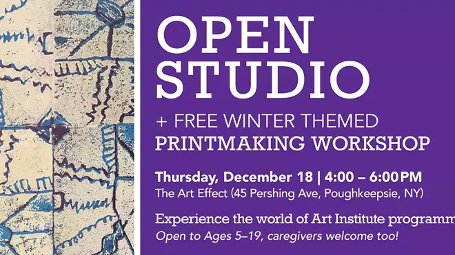 Image: Open Studio & Free Winter Themed Printmaking Workshop