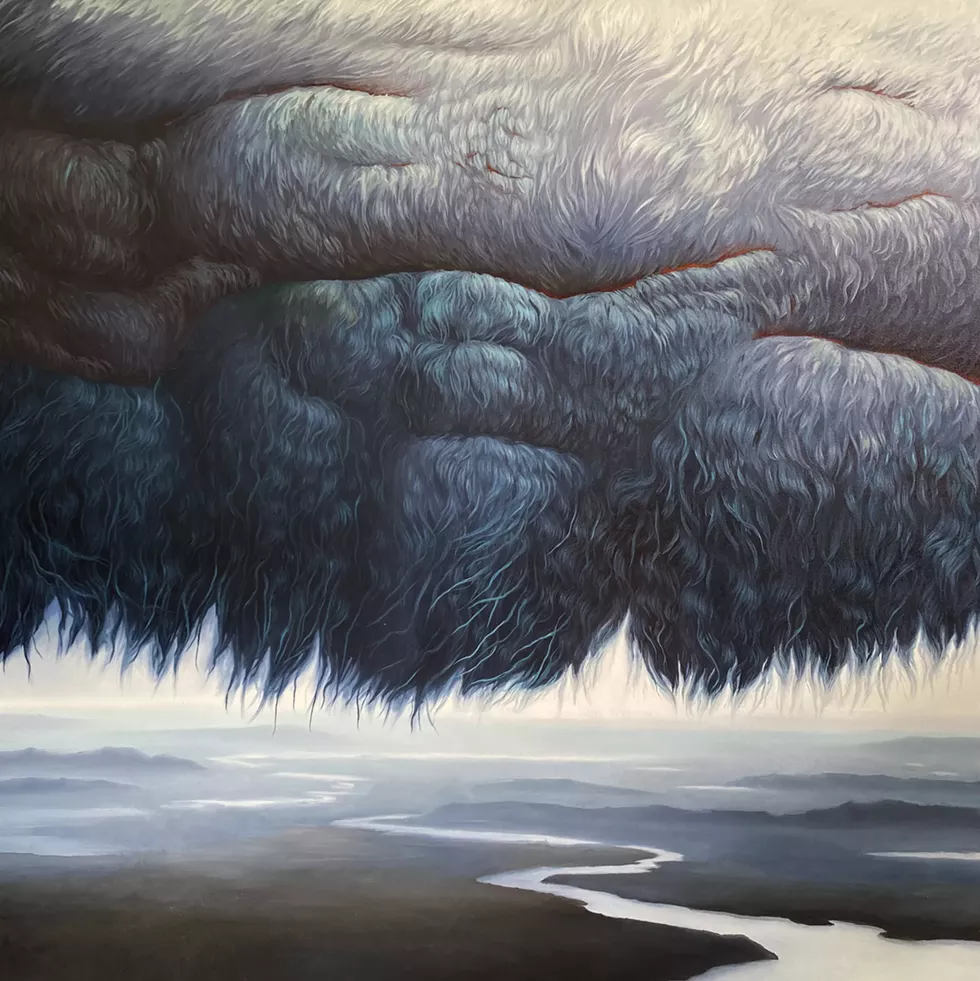 At The Threshold of Sleep 46" x 46" oil on canvas 2021