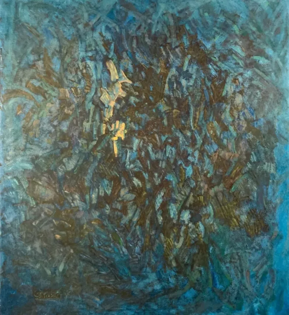 Renee Samuels, Emerson's Dream, oil on canvas, 42x38"