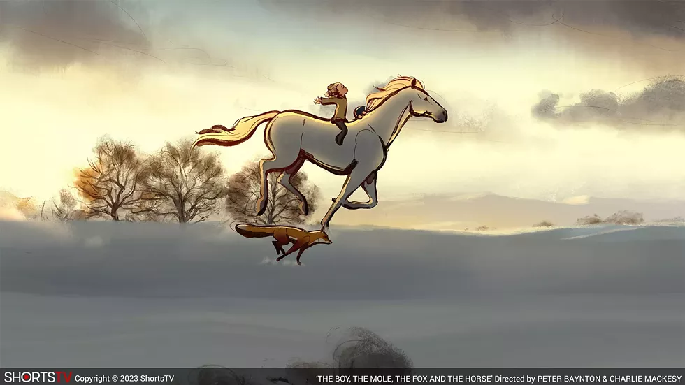 A still from the 33-minute Oscar-nominated animated short, "The Boy, the Mole, the Fox and the Horse."