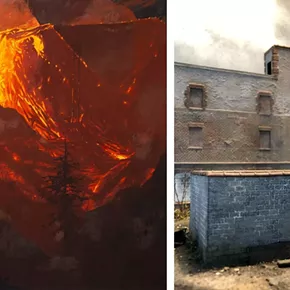Image: Paintings by Jim Denney, Sculptures by Dennis Gordon: ON FIRE