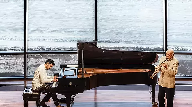 Image: Paul Winter, saxophone and Henrique Eisenmann, piano