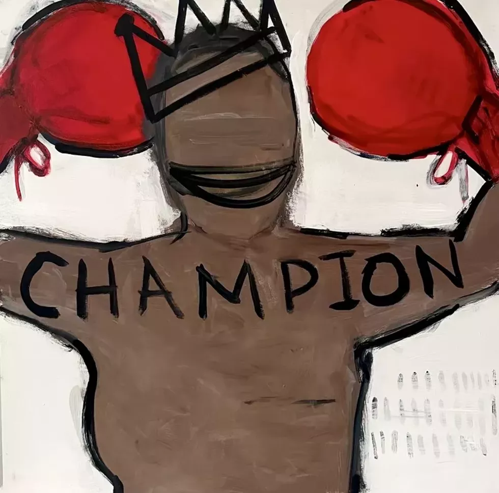 Pauline Decarmo, CHAMPION, 2024, acrylic on wood panel, 30 x 30 inches