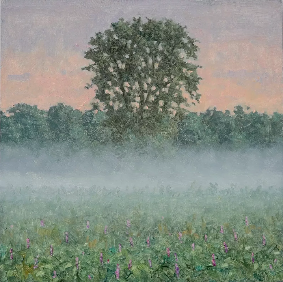Thomas Sarrantonio, August 2, 2024, oil on panel, 12 x 12 inches
