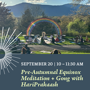 Image: Pre-Autumnal Equinox Meditation + Gong with HariPrakaash