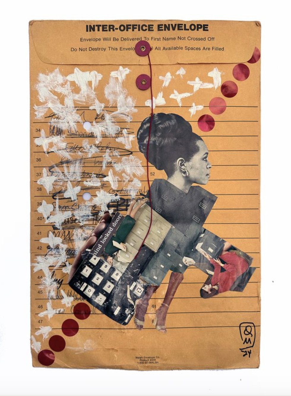Qiana Mestrich, "Interoffice-Envelope The-Reinforcements," 2024